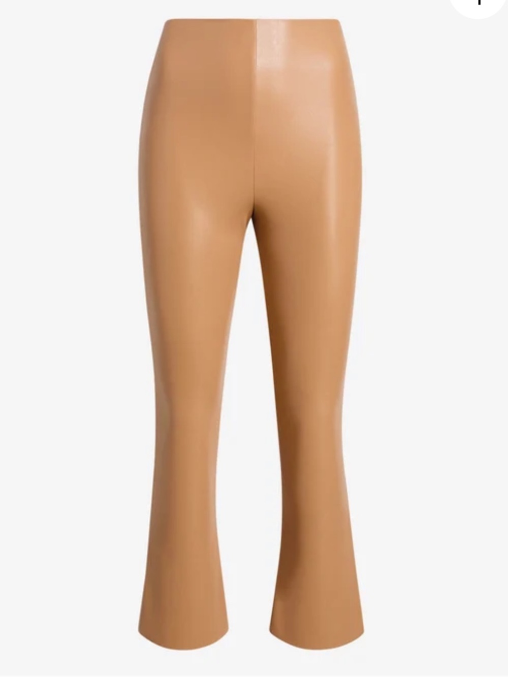Commando Camel Faux Leather Cropped Flare Pants - Picture 2 of 2